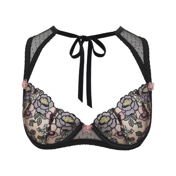 For Love & Lemons Clara High Neck Underwire Bra - Size 38D - Picture 1 of 9